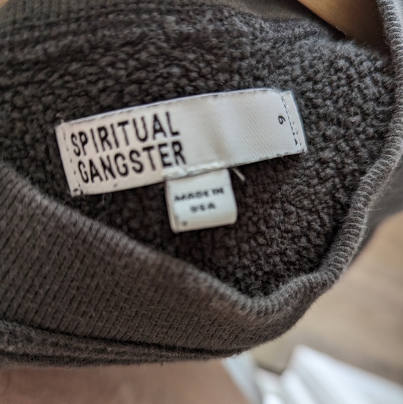 Preloved Condition Spiritual Gangster Cotton Sweatshirt in Black Size 6 Kids - Picture 5 of 5